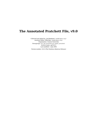 The Annotated Pratchett File, v9.0 cover image.